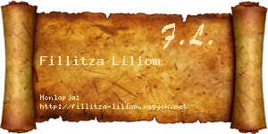 Fillitza Liliom névjegykártya